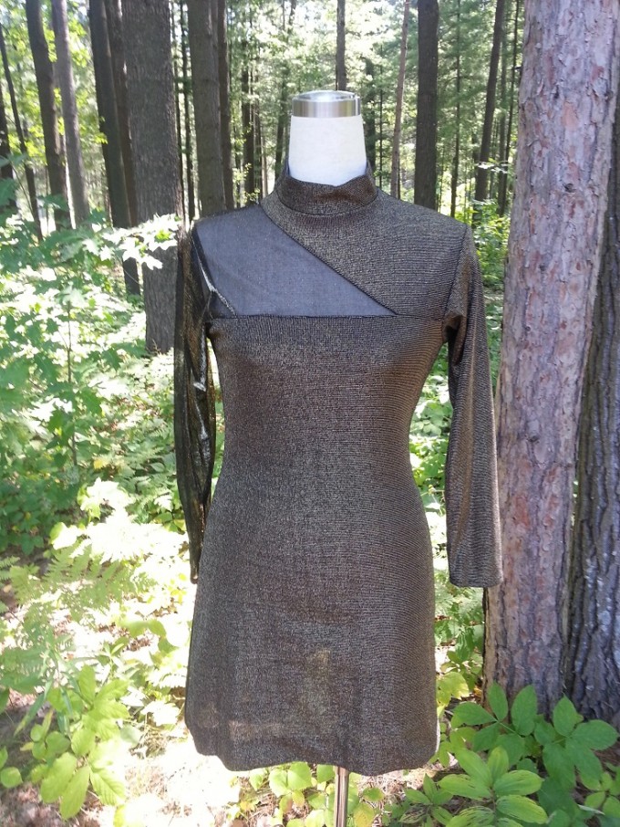 D009 - 60's Lamé Rock Glam Dress